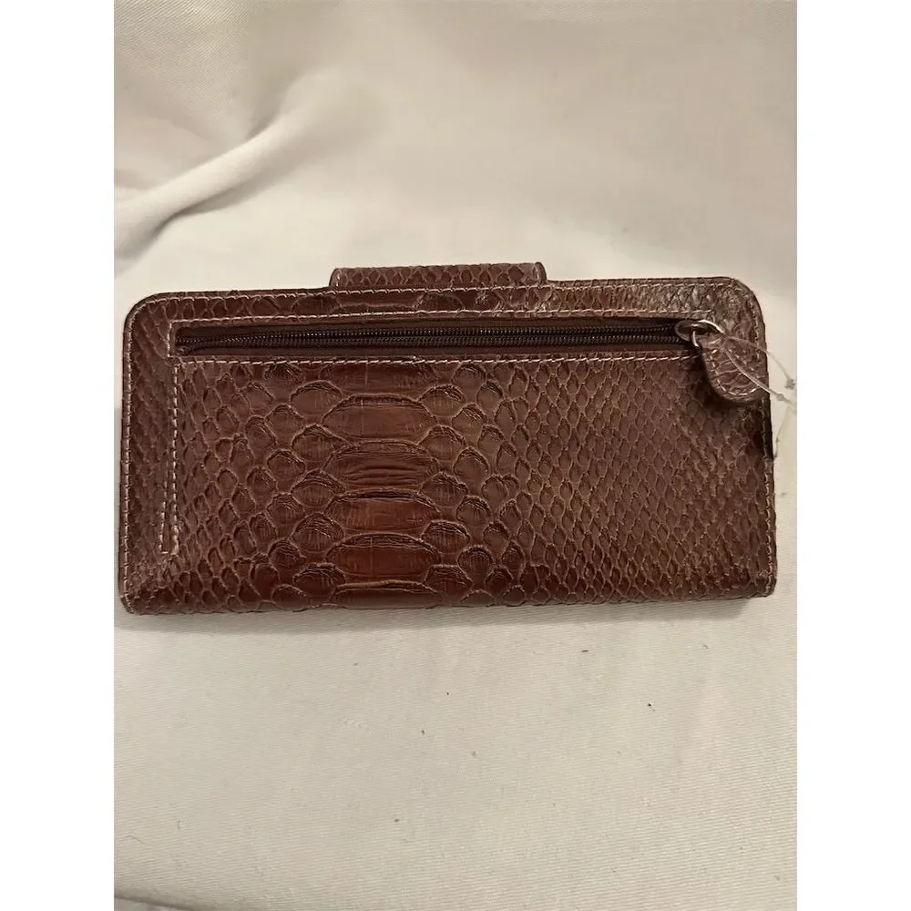 Liz Claiborne Women's Brown Python Animal Print Wallet